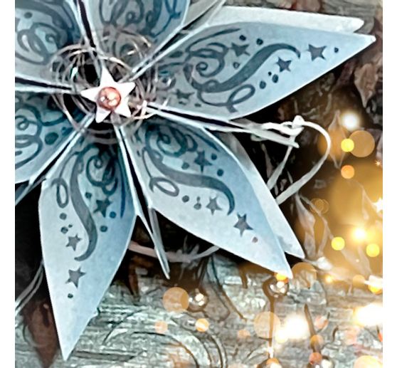 Silikonové razítko pro skládací hvězdu "Vánoce"