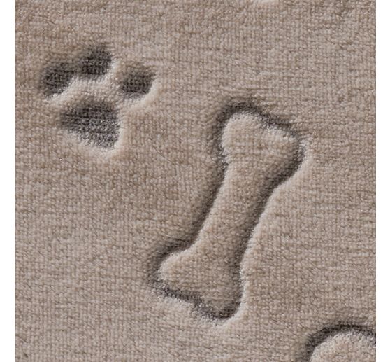 Fleece fabric doubleface "Dog bones and paws"