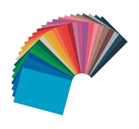 Assortment coloured paper & photo cardboard