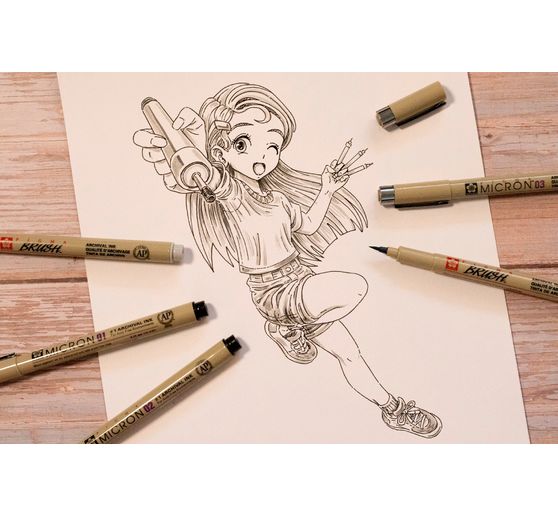 Sakura Pigma Sensei "Manga Collection", sada 4 kusů