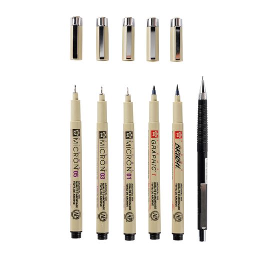 Sakura Pigma Micron "Manga Collection", sada 6 kusů