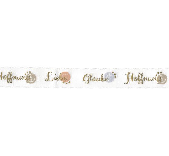 Satin ribbon "Glaube Hoffnung Liebe"