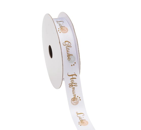 Satin ribbon "Glaube Hoffnung Liebe"