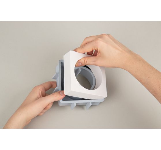 Silicone casting moulds "Vase square with circle"