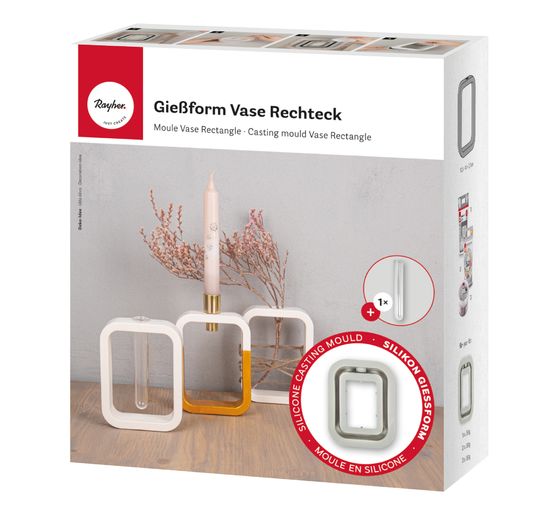 Silicone casting mould "Vase Rectangle"