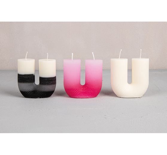Silicone casting mould "Candle U-shape fluted"