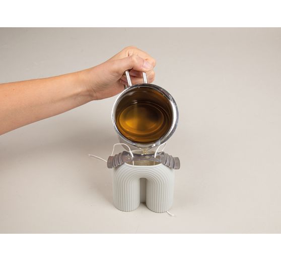 Silicone casting mould "Candle U-shape fluted"