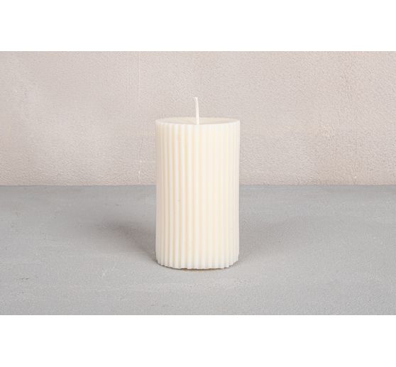 Silikonová ddlévací forma "Drážkovaná sloupková svíčka"