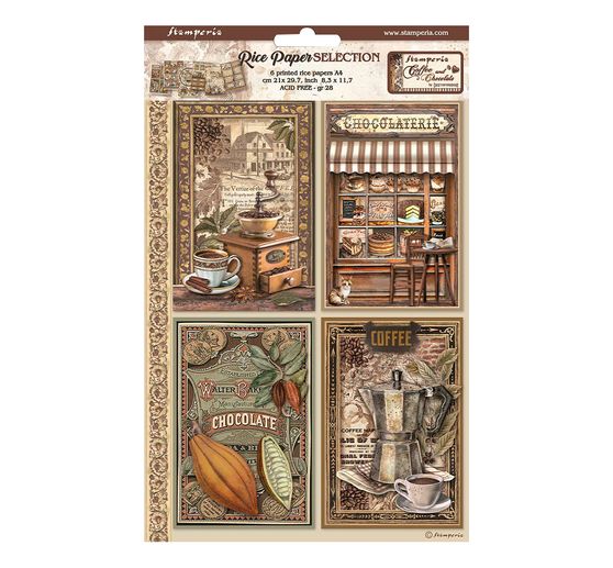 Motif straw silk assortment "Coffee and Chocolate"