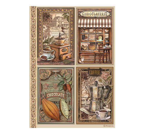 Motif straw silk assortment "Coffee and Chocolate"