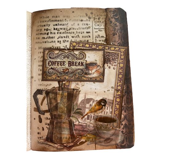 Motif straw silk silk backgrounds "Coffee and Chocolate"