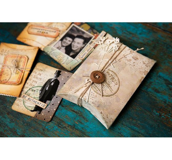 Sizzix Thinlits V&yacute;sekov&aacute; &scaron;ablona "Pillow Box + Bag by Tim Holtz"