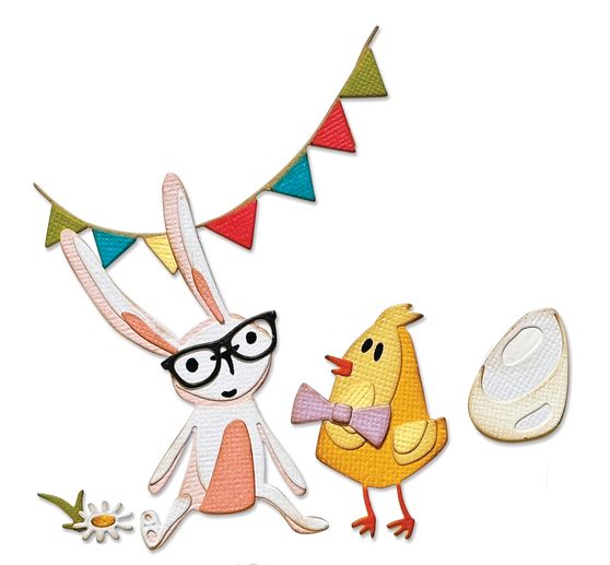 Výseková šablona Sizzix Thinlits "Bunny + Chick by Tim Holtz"