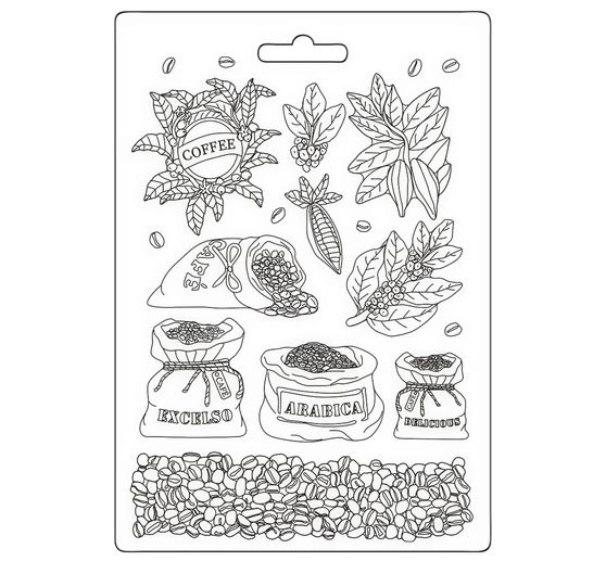 3D Texture shape "Coffee and Chocolate - Coffeetime"