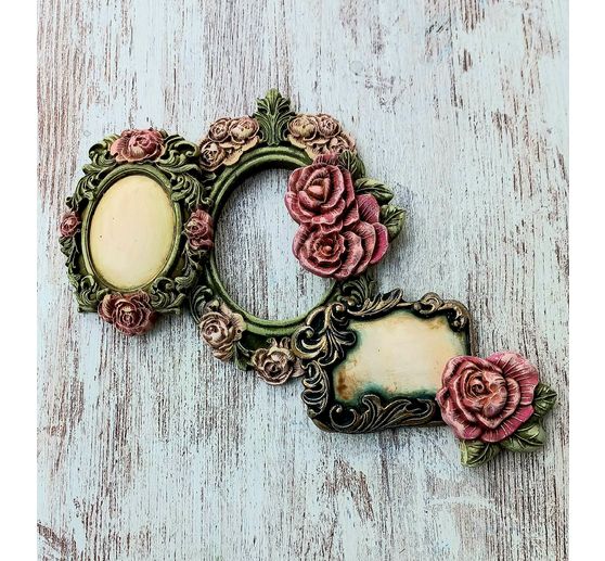 Casting mould "Precious - picture frame roses"