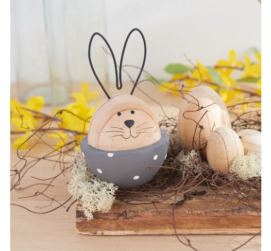 VBS Wooden egg, 6 cm