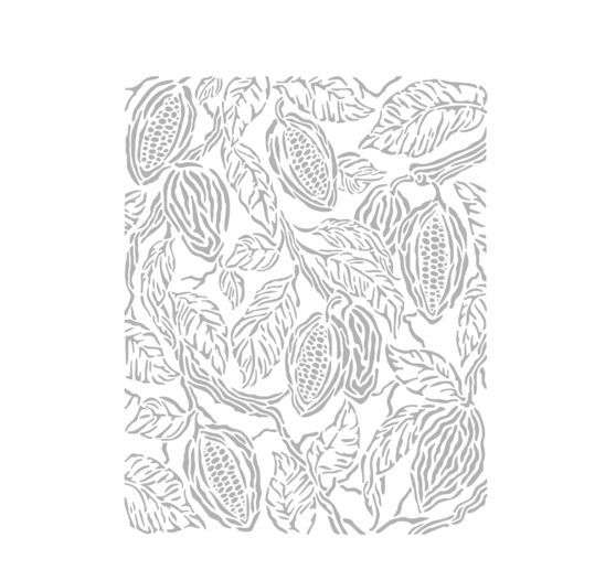 Šablona "Káva a čokoláda - kakaové boby"