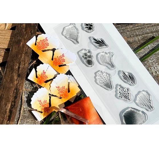 Silikonové razítko na skládání květin "Malva"