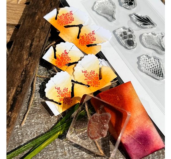 Silikonové razítko na skládání květin "Malva"