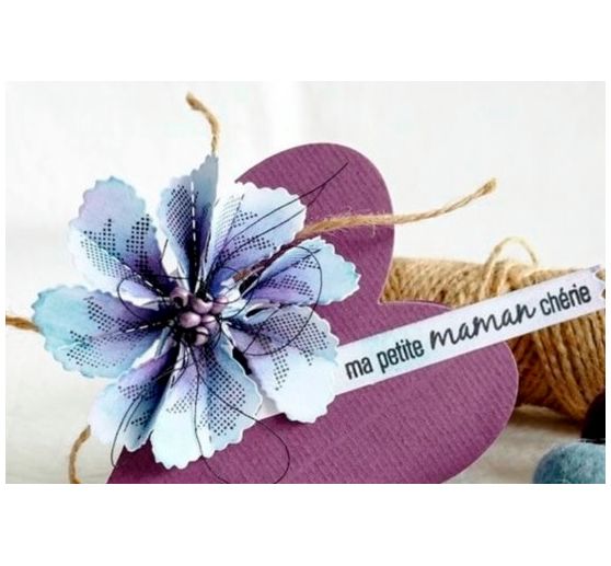 Silikonové razítko na skládání květin "Malva"