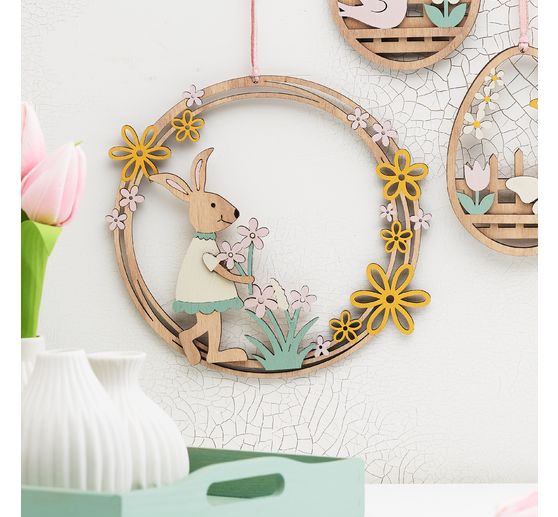 Dřevěný věnec VBS "Jaro - Velikonoce"