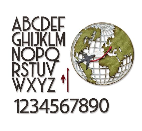 Sizzix Thinlits Punching template "World Travel by Tim Holtz"