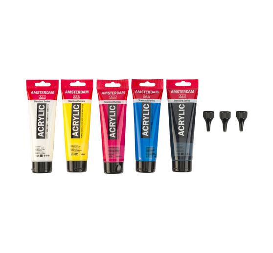 Talens AMSTERDAM Acrylic paint set "Starter" incl. 3 dosing tips