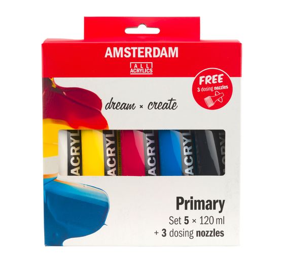 Talens AMSTERDAM Acrylic paint set "Starter" incl. 3 dosing tips