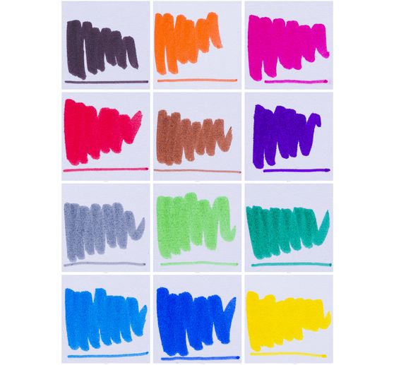 Tenkokresba Bruynzeel, 12 barev