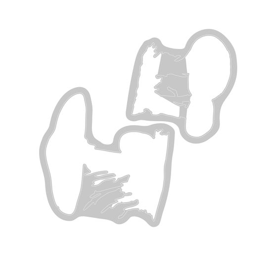 Výseková šablona Sizzix Framelits a razítka Clear Stamps "Malované houby tužkou"