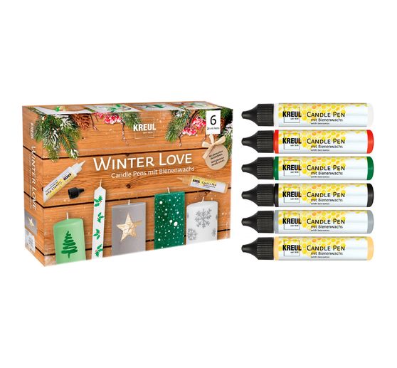 KREUL Candle Pen "Winter Love" set of 6
