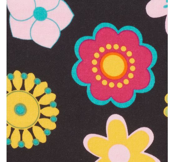 Cotton fabric "Retro Flower"