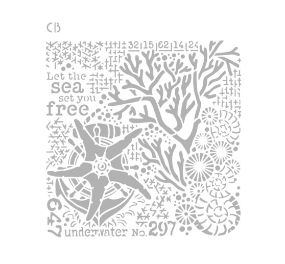 Stencil "Coral Reef - Underwater"