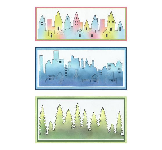 Sada průhledných razítek Sizzix "Cosmopolitan - The View by Stacey Park"