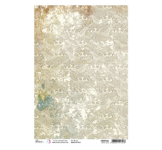 Slámová hedvábí s motivem "Země vycházejícího slunce - vlny"