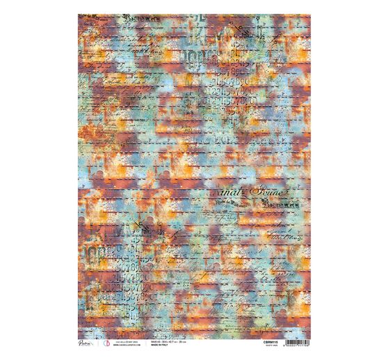 Motif straw silk "Coral Reef - Rusty"