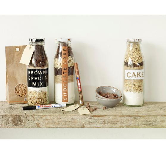 edding 751 gloss varnish-Marker Metallic, set of 5