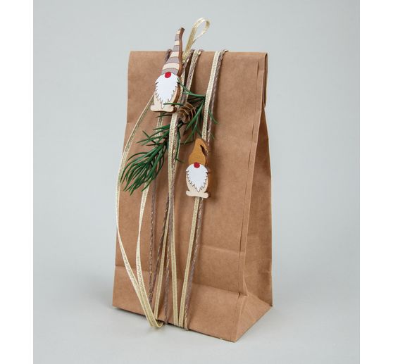 Wooden decoration pendant "Gnome", with cord