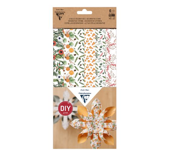 Paper strips mix for 6 woven stars