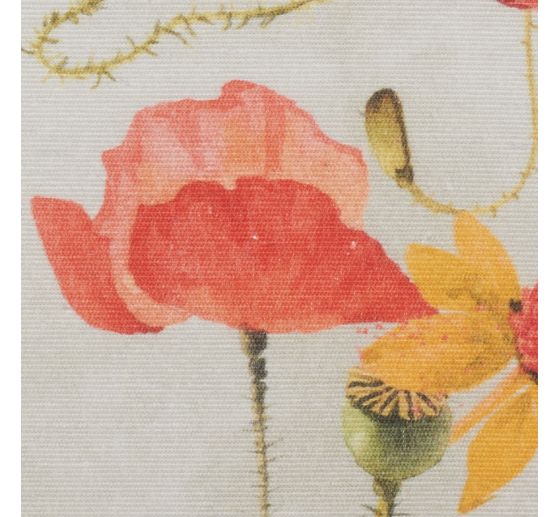 Látka s motivem lnu "Poppies"