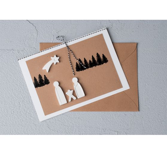 Silicone casting mould "Mini christmas crib"