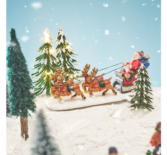VBS Miniature movable santa sled