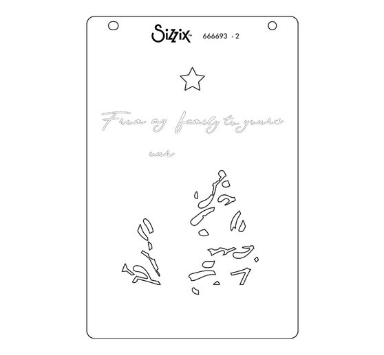 Vrstvené šablony Sizzix "Happy Holidays by Stacey Park"