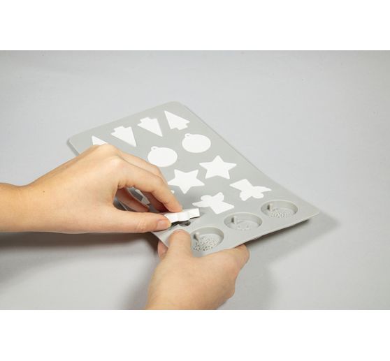 Silicone casting mould "Mini decorative moulds X-Mas"