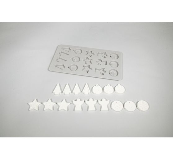 Silicone casting mould "Mini decorative moulds X-Mas"
