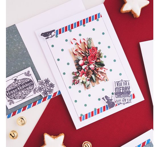 Sada výsekových razítek a razítek "Veselé Vánoce"