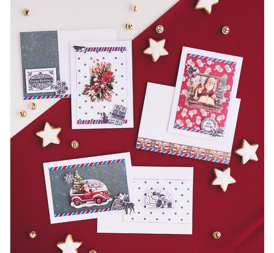 Sada výsekových razítek a razítek "Veselé Vánoce"