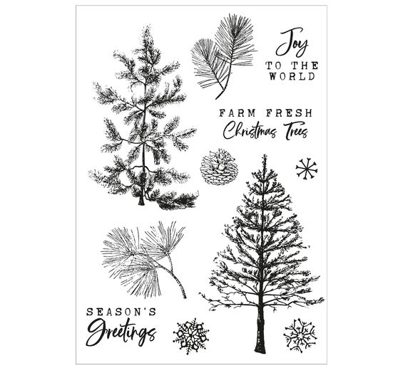 Výseková šablona Sizzix a Clear Stamps "Pine Holidays by 49 and Market"
