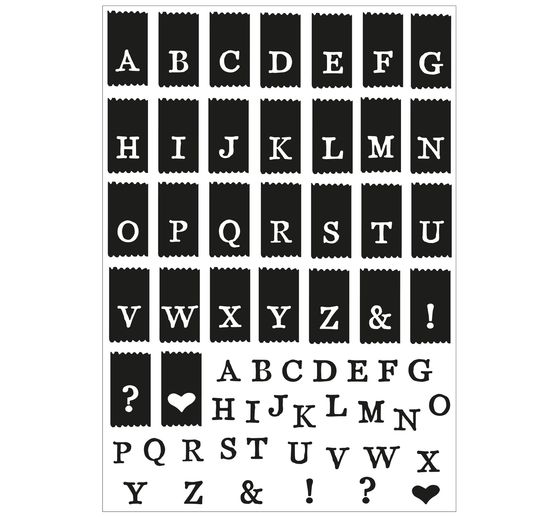 Výseková šablona Sizzix a Clear Stamps "Tab Stamp Alpha by 49 and Market"