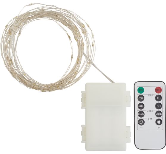 Outdoor micro LED light chain, with remote control, 100 LEDs